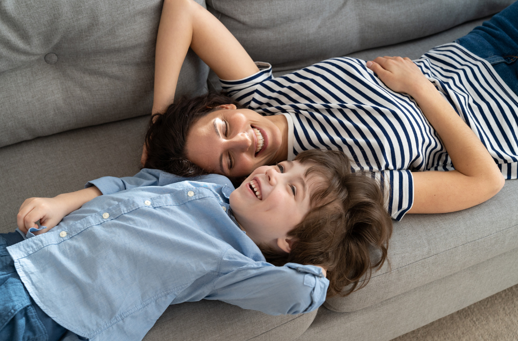 Happy family after successful lice treatment